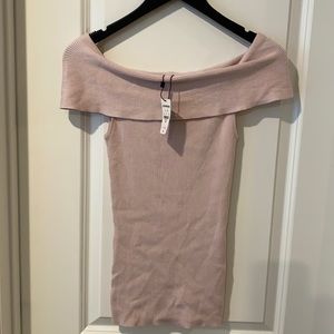 Express knit top one shoulder (NWT) Size S
